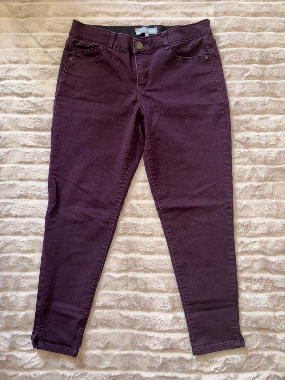Wit & Wisdom Deep Plum Skinny Jeans